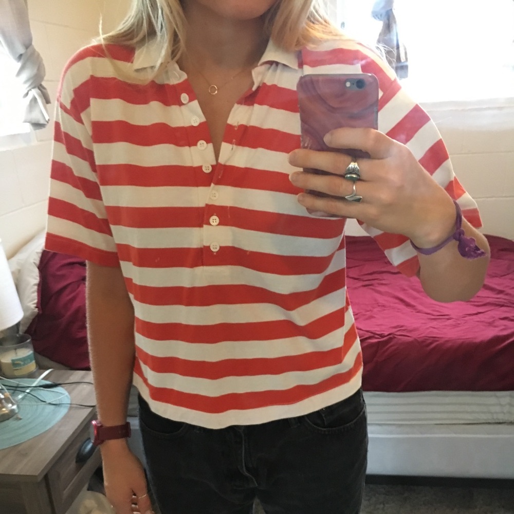 Vintage striped collared shirt